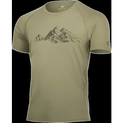 Pánské merino triko LASTING Hill zelené (Velikost L)