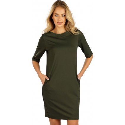 Dámské šaty LITEX s krátkým rukávem zelené