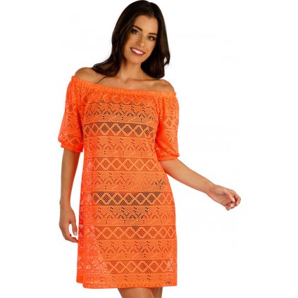 Dámské plážové šaty LITEX s krátkým rukávem oranžové