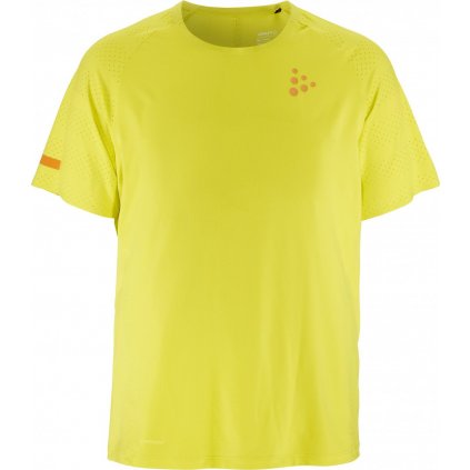 Pánské běžecké triko CRAFT PRO Hypervent 2 - žlutá
