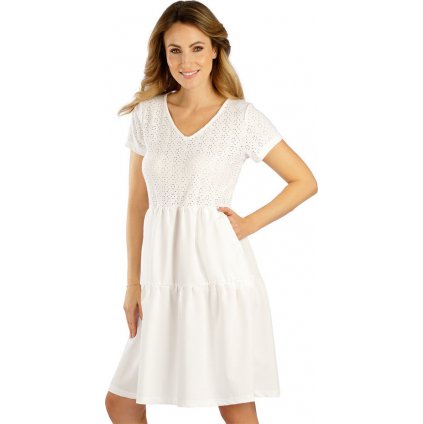 Dámské šaty LITEX s krátkým rukávem bílé