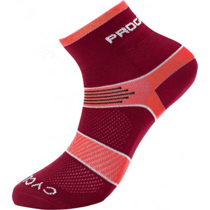 Unisex cyklistické ponožky PROGRESS Cycling Sox červené