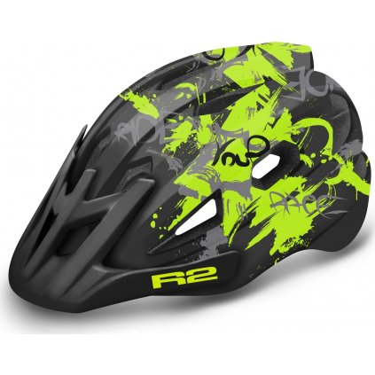 Cyklistická helma R2 Wheelie černá/žlutá neon