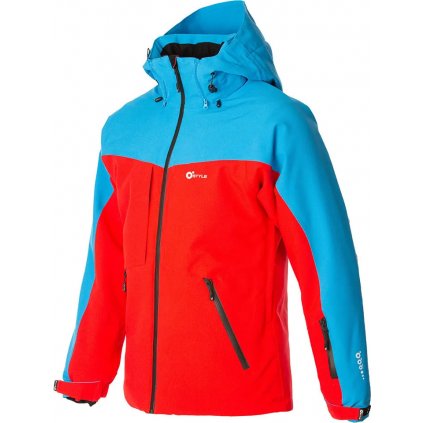 Juniorská lyžařská bunda O'STYLE Lautus II červenomodrá