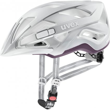 Cyklistická helma UVEX City Active stříbrná