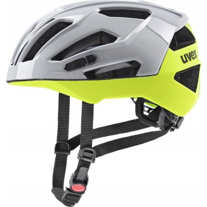 Cyklistická helma UVEX Gravel X šedožlutá