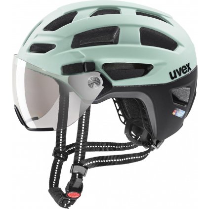 Cyklistická helma UVEX Finale Visor zelená