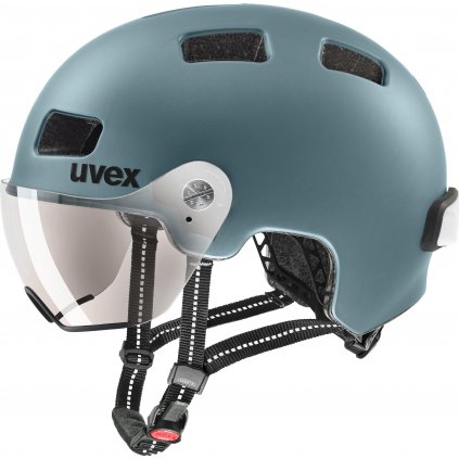 Cyklistická helma UVEX Rush Visor zelená