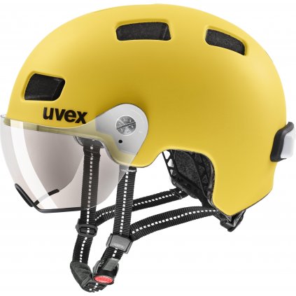 Cyklistická helma UVEX Rush Visor žlutá