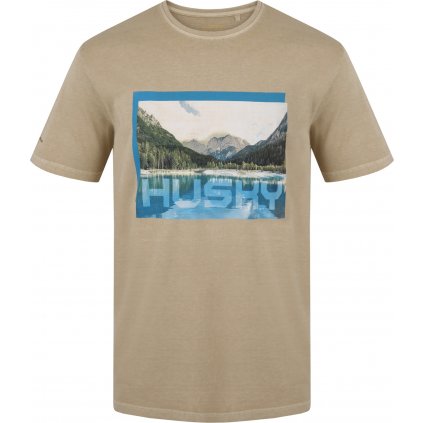 Pánské bavlněné triko HUSKY Tee Lake béžové