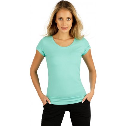 Dámské bavlněné triko LITEX s krátkým rukávem zelené