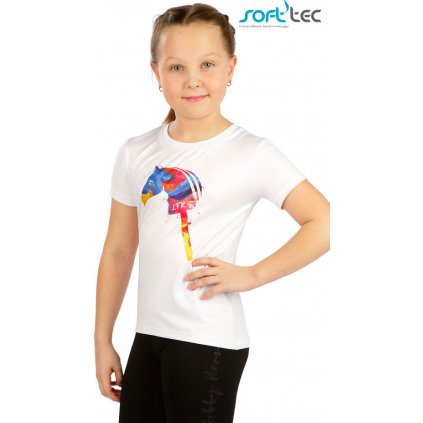 Dětské tričko LITEX s krátkým rukávem bílé