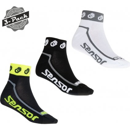 Unisex nízké ponožky 3pack SENSOR Race Lite Small Hands