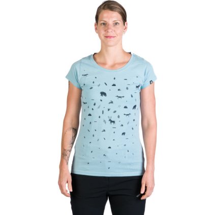 Dámské bavlněné triko NORTHFINDER Judith modré (VELIKOST M)