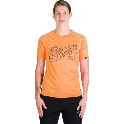 Dámské elastické triko NORTHFINDER Vicki oranžové