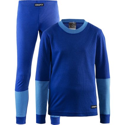 Dětský funkční set CRAFT Baselayer Junior modrý