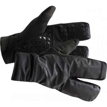 Zateplené cyklistické rukavice CRAFT Adv Subz Siberian Split Finger černé