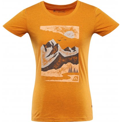 Dámské bavlněné triko ALPINE PRO Bolena oranžové