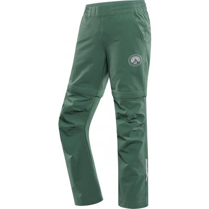 Dětské outdoorové kalhoty 2v1 ALPINE PRO Nexco zelené