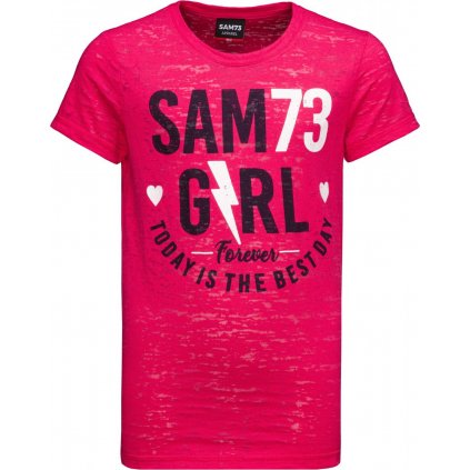 Dívčí triko s krátkým rukávem SAM 73 Kylie růžové