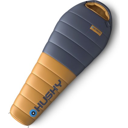 Péřový zimní spacák HUSKY Dexter short blue/orange (Velikost OneSize)