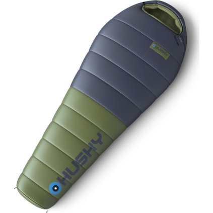 Péřový letní spacák HUSKY Devon blue/khaki (Velikost OneSize)