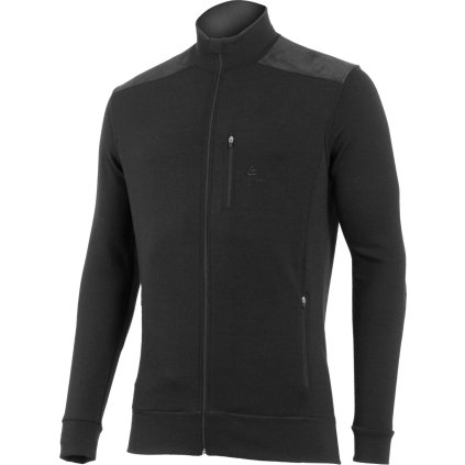 Pánská merino mikina LASTING Hubert černá (Velikost S)
