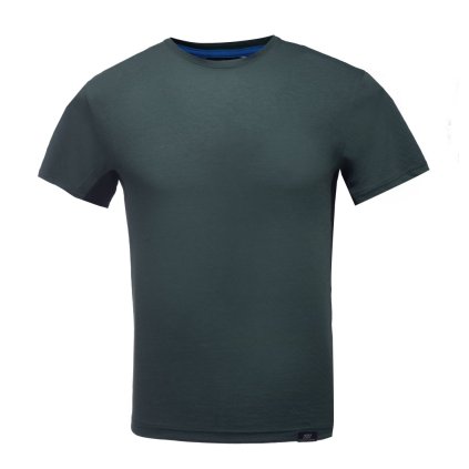 2117 of sweden almo panske merino triko s kratkym rukavem forest green