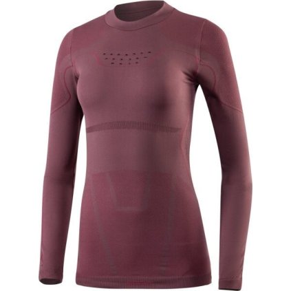 Dámské bezešvé termo triko KLIMATEX Rika vínové (Velikost L/XL)