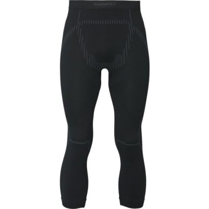 Pánské termo 3/4 spodky KLIMATEX Barik Seamless černé (Velikost L)