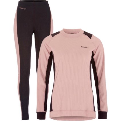 Dámský funkční set CRAFT CORE Dry Baselayer - růžová (Velikost XS)