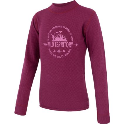 Dětské merino triko SENSOR Df Territory fialové (Barva fialová, Velikost 110)