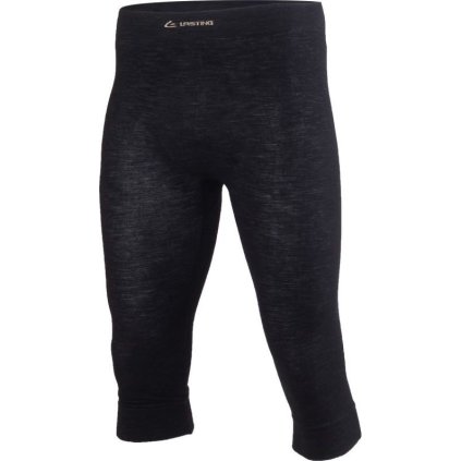 Pánské 3/4 merino spodky LASTING Wareo černé (Velikost L/XL)