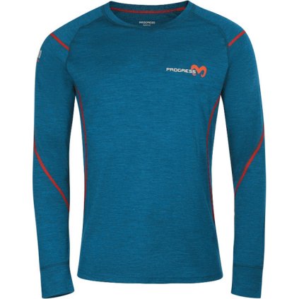 Dětské merino triko PROGRESS Mw NDRD modré (Velikost 116/1)