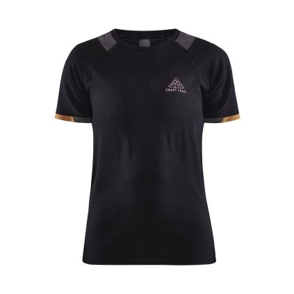 Dámské běžecké triko CRAFT Pro Trail Fuseknit černé (Velikost XS)