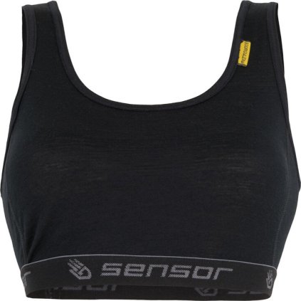 Dámská sportovní podprsenka SENSOR Merino active černá (Velikost L, Barva černá)