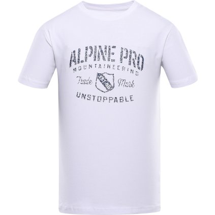 Pánské bavlněné triko ALPINE PRO Sumek bílé (Velikost XS)