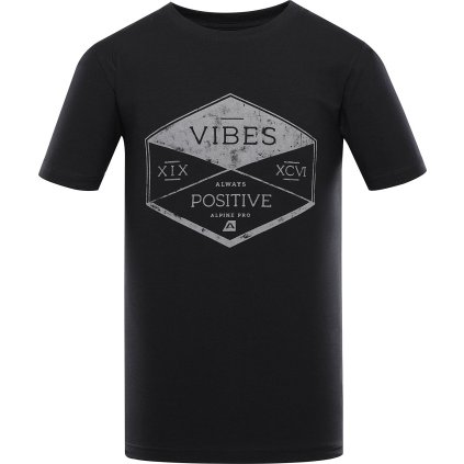 Pánské bavlněné triko ALPINE PRO Sumek černé (Velikost S)