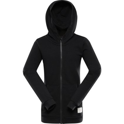 Dětská bavlněná mikina ALPINE PRO Lokko černá (Velikost 104-110)