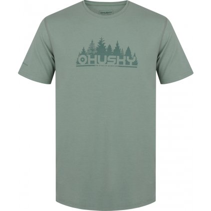 Pánské merino triko HUSKY Mertis M zelené (Velikost XXXL)
