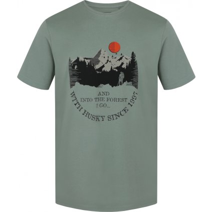 Pánské bavlněné triko HUSKY Tee Moon M zelené (Velikost S)