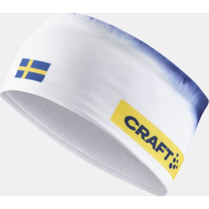 Lehká běžkařská čelenka CRAFT Ski Team Thermal - bílá (Velikost S-M)