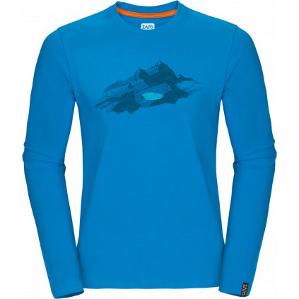 Pánské triko Bormio T-shirt LS modrá (Velikost 3XL)