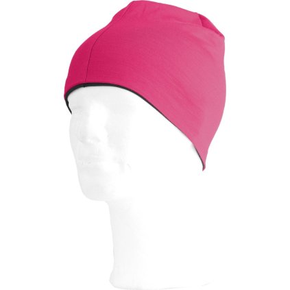 Merino čepice LASTING Bony růžová/šedá (Velikost S/M)