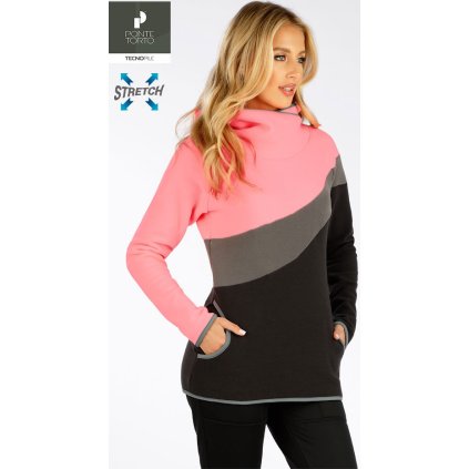 Dámská fleecová mikina LITEX s kapucí černá (Velikost S, Barva 329)