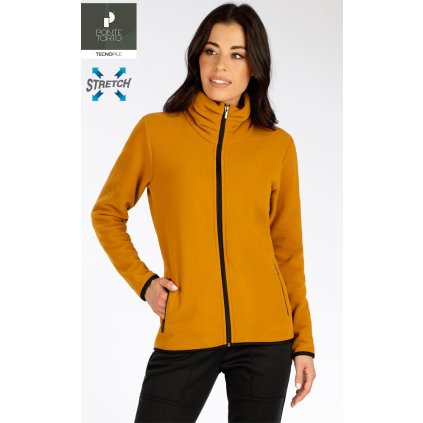 Dámská fleecová mikina LITEX na zip hořčicová (Velikost S, Barva 190)