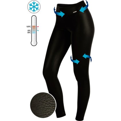 Dámské zateplené legíny LITEX černé (Barva černá, Velikost S)