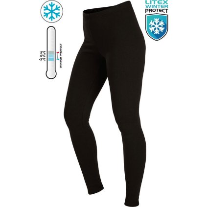 Dámské zateplené legíny LITEX černé (Barva černá, Velikost S)