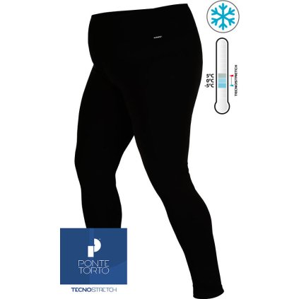 Dámské dlouhé legíny LITEX pro plnoštíhlé černé (Barva černá, Velikost XL)