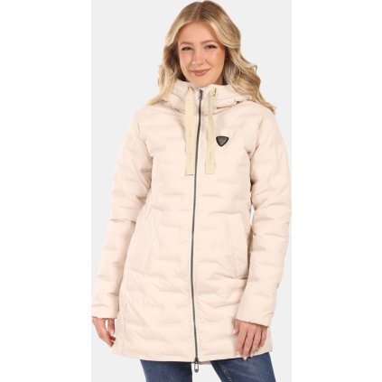 Dámský zimní kabát KILPI Belize béžový (Velikost 34)